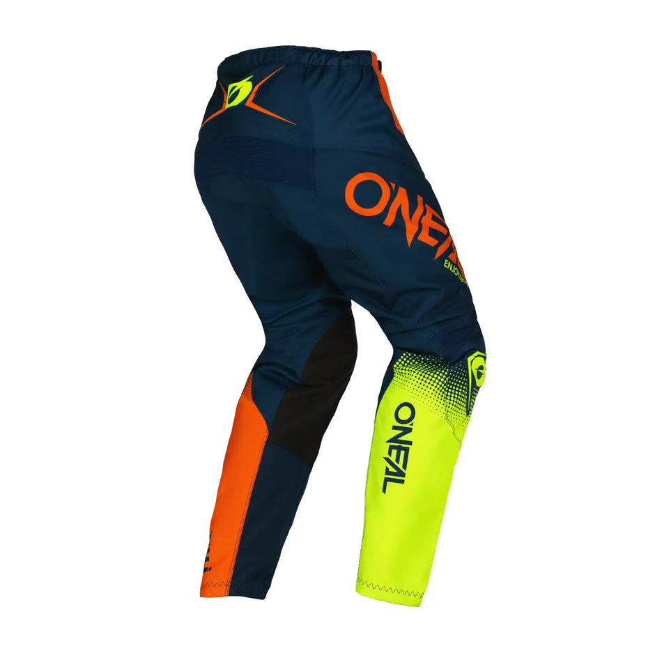 Pantalon Enduro/Motocross O'Neal Racewear Azul/Naranja/Amarillo