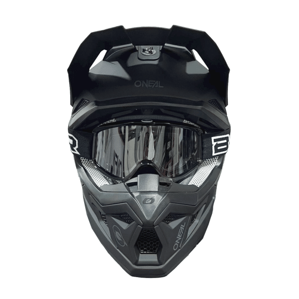 Casco Cross O'NEAL 3SRS Solid Black + Goggles O’Neal Blur B-Zero | Negro - Imagen 2