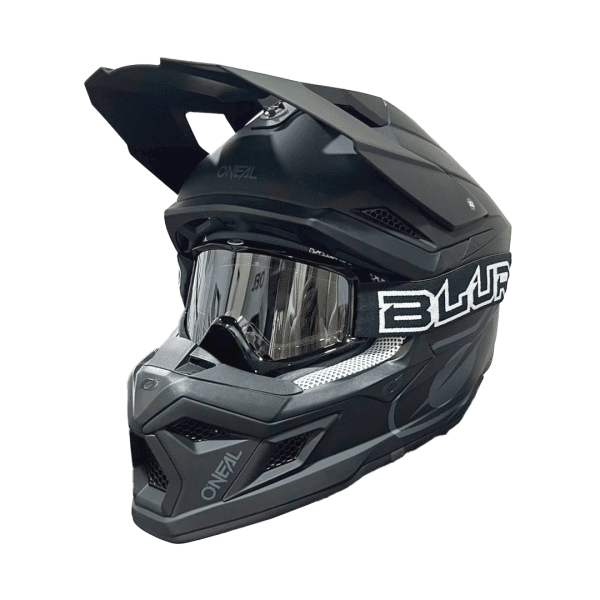 Casco Cross O'NEAL 3SRS Solid Black + Goggles O’Neal Blur B-Zero | Negro - Imagen 3