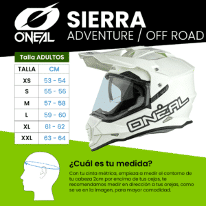 Casco integral para moto trail Oneal Sierra Blanco