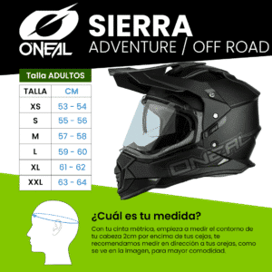 Casco integral para moto trail Oneal Sierra Negro