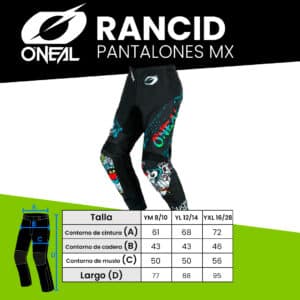 Pantalon Moto Endurocross Niño Rancid Oneal