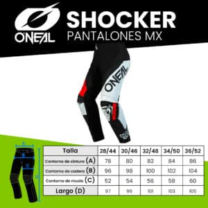 Pantalon Moto Shocker Oneal Negro