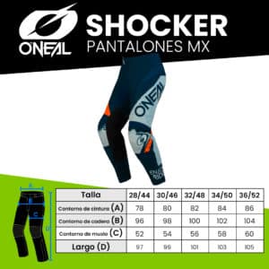 Pantalon Motocross Shocker Oneal Azul